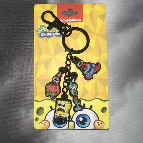 Nickelodeon Spongebob Squarepants AMAZED Characters Key Chain Bag Charm NEW - Picture 1 of 3